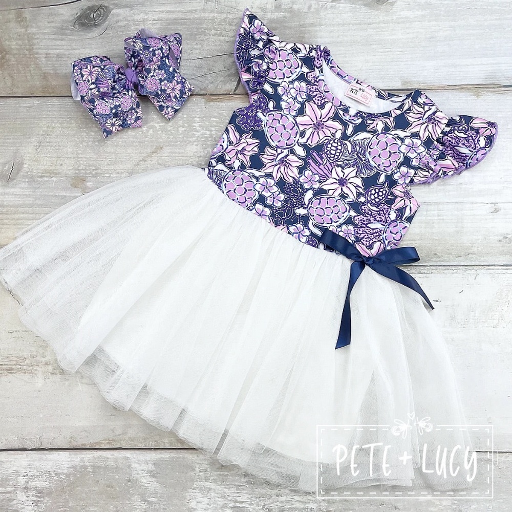Pete + Lucy Tropical Turtles Tulle